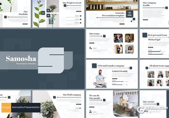 30页简约风格室内装修设计Google slides模板 - 顶尖PPT