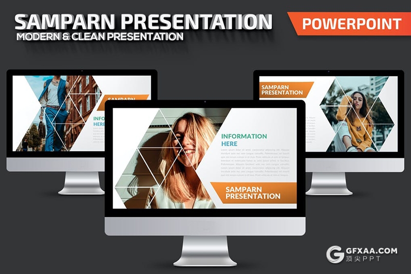 30页创意图片占位符图片展示PPT模板 - 顶尖PPT