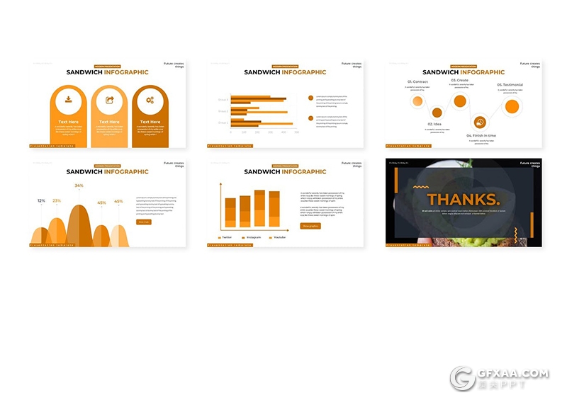 30页西式快餐汉堡美食介绍展示keynote模板 - 顶尖PPT