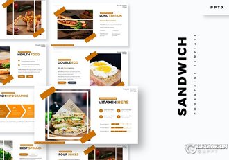 30页西式快餐汉堡美食介绍展示PPT模板 - 顶尖PPT