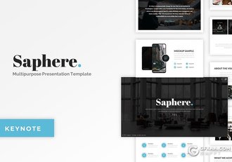 30页扁平化商业风格企业团队简介keynote模板 - 顶尖PPT