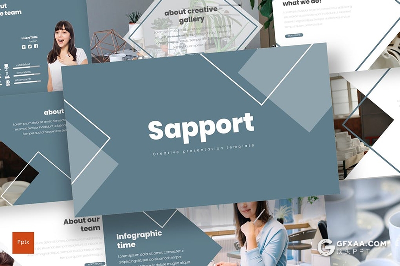 30页扁平化商务企业团队简介PPT模板5种配色 - 顶尖PPT