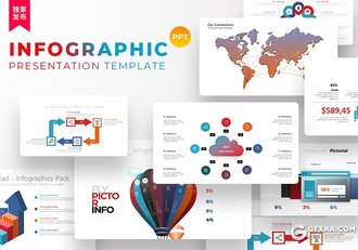371页国外创意聚合数据图形各种地图信息图形大合集 - 顶尖PPT
