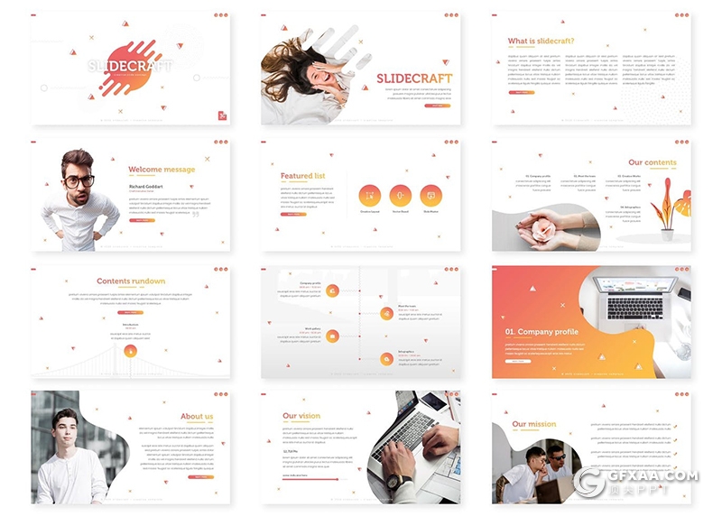 30页小清新风格时尚简约Google slides模板下载 - 顶尖PPT