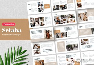 30页简约时尚小清新风格国外PPT模板 - 顶尖PPT