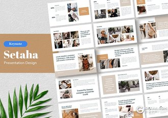 30页简约时尚小清新风格国外keynote模板 - 顶尖PPT