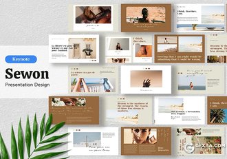 31页极简时尚风格摄影图片展示keynote模板 - 顶尖PPT