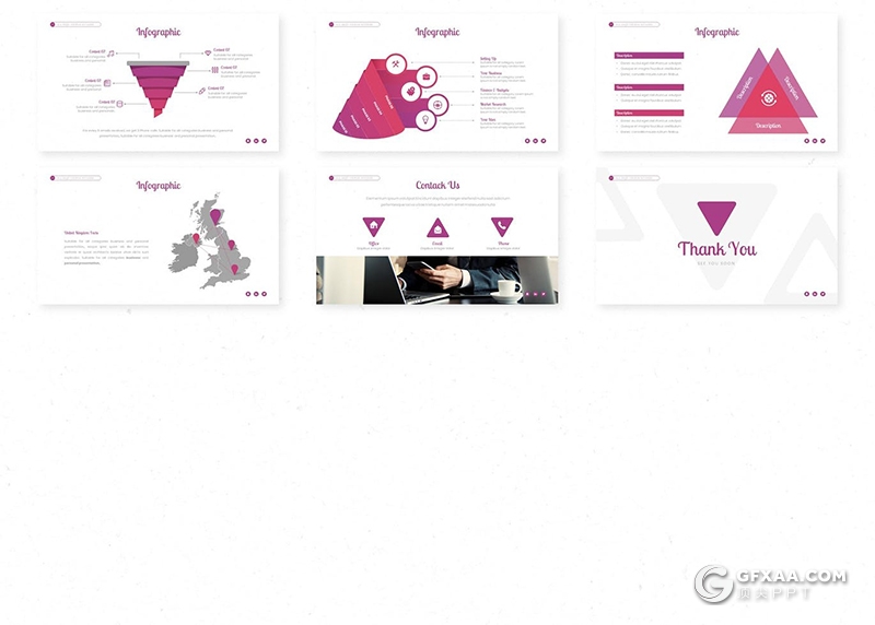 30页创意三角形版式设计商务风格PPT模板 - 顶尖PPT