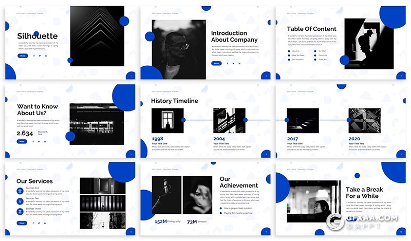 30页创意圆形设计商务多用途国外keynote模板多种配色 - 顶尖PPT