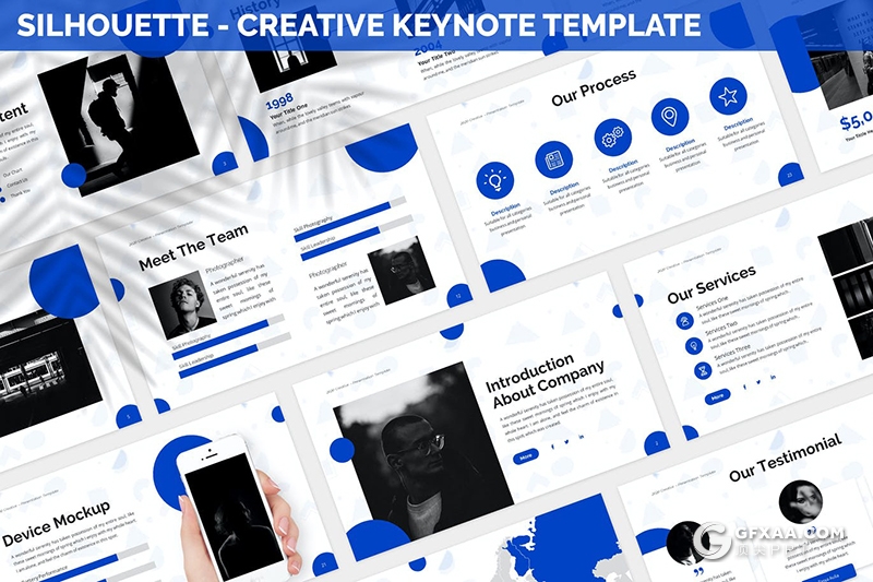 30页创意圆形设计商务多用途国外keynote模板多种配色 - 顶尖PPT