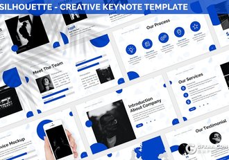 30页创意圆形设计商务多用途国外keynote模板多种配色 - 顶尖PPT