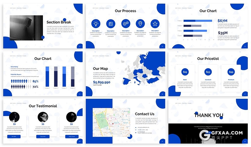 30页创意圆形设计商务多用途国外keynote模板多种配色 - 顶尖PPT