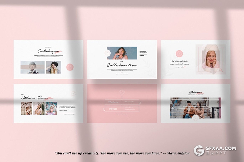 50页小清新时尚品牌主题PPT模板 - 顶尖PPT