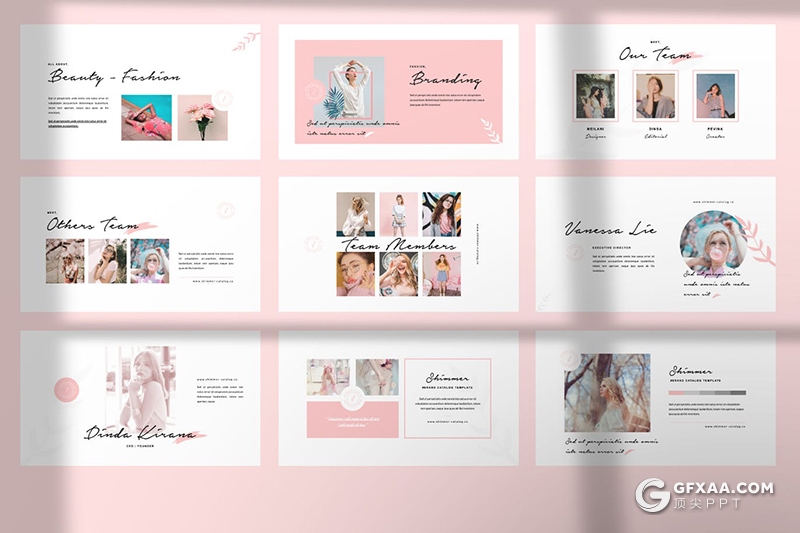 50页小清新时尚品牌主题PPT模板 - 顶尖PPT