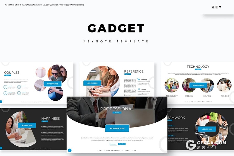 30页国外项目合作企业简介keynote模板5种配色 - 顶尖PPT