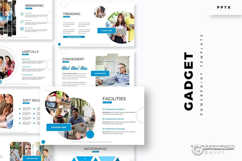 30页国外项目合作企业简介PPT模板5种配色 - 顶尖PPT