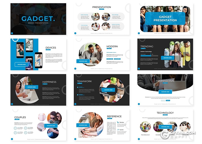 30页国外项目合作企业简介keynote模板5种配色 - 顶尖PPT