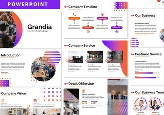 30创意时尚商务商业项目企业会议多用途渐变色PPT模板 - 顶尖PPT