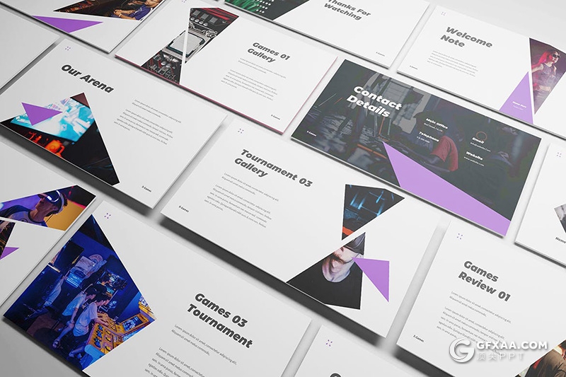 30页创意版式VR虚拟游戏主题PPT模板 - 顶尖PPT