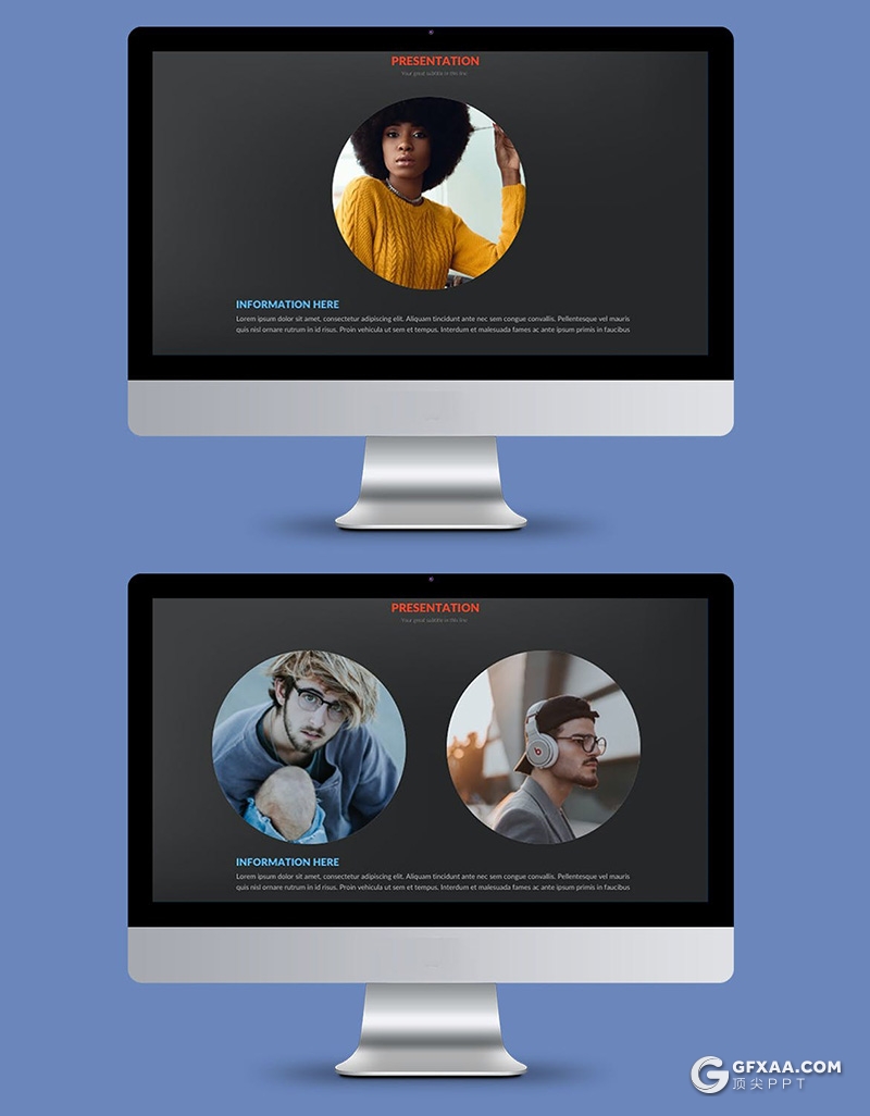 国外创意图片占位符通用PPT模板 - 顶尖PPT