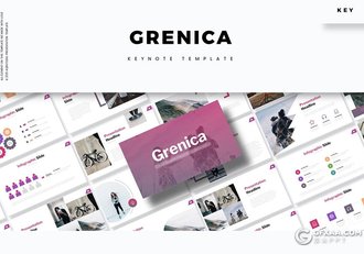 30页国外时尚工作计划项目推广keynote模板5种配色 - 顶尖PPT