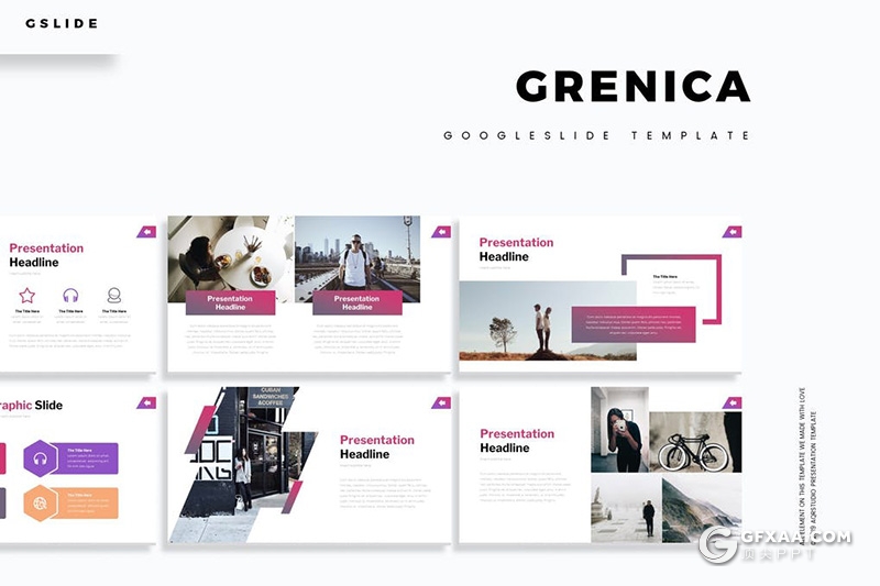 30页国外时尚工作计划项目推广Google slides模板5种配色 - 顶尖PPT