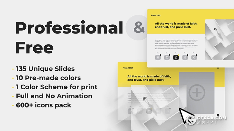 135页简约风格国外工作计划总结数据图形PPT模板 - 顶尖PPT