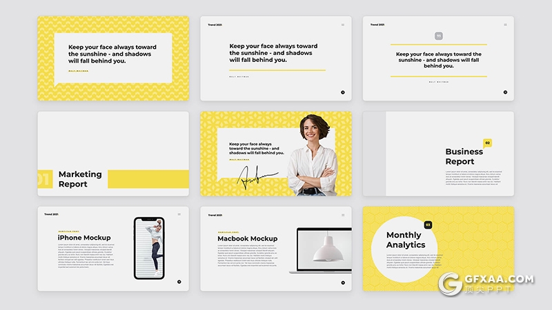 135页简约风格国外工作计划总结数据图形PPT模板 - 顶尖PPT