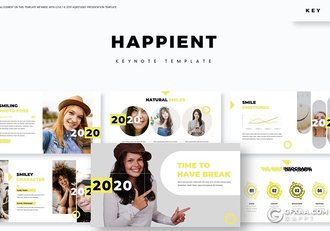 30页人物记录快乐回忆毕业同学录keynote模板5种配色 - 顶尖PPT