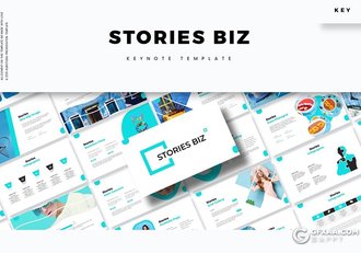 30页时尚小清新国外优质keynote模板5种配色 - 顶尖PPT