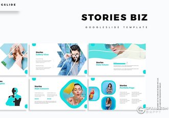 30页时尚小清新国外优质Google slides模板5种配色 - 顶尖PPT