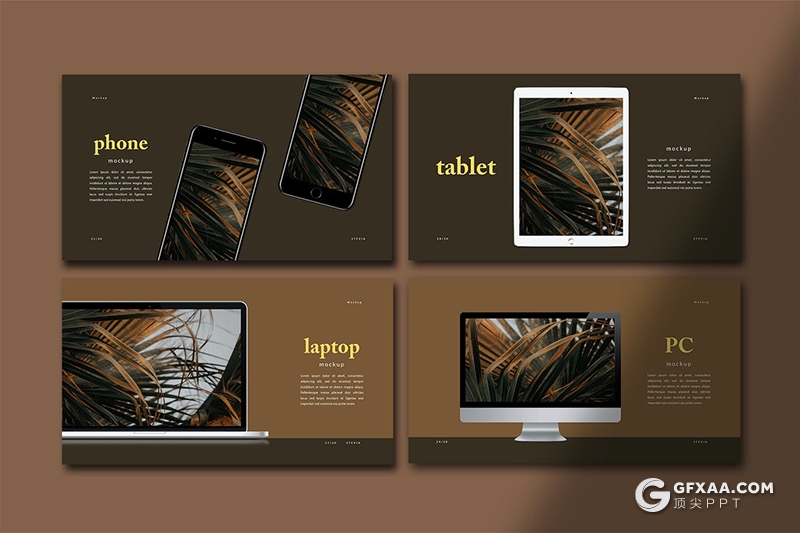 30页棕色复古风时尚国外PPT模板 - 顶尖PPT