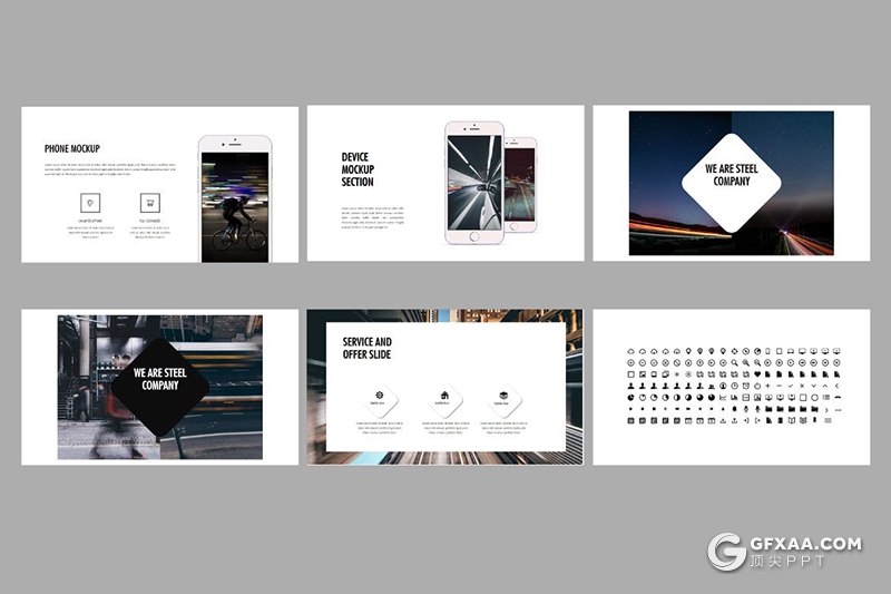 30页国外时尚简约风格PPT模板 - 顶尖PPT