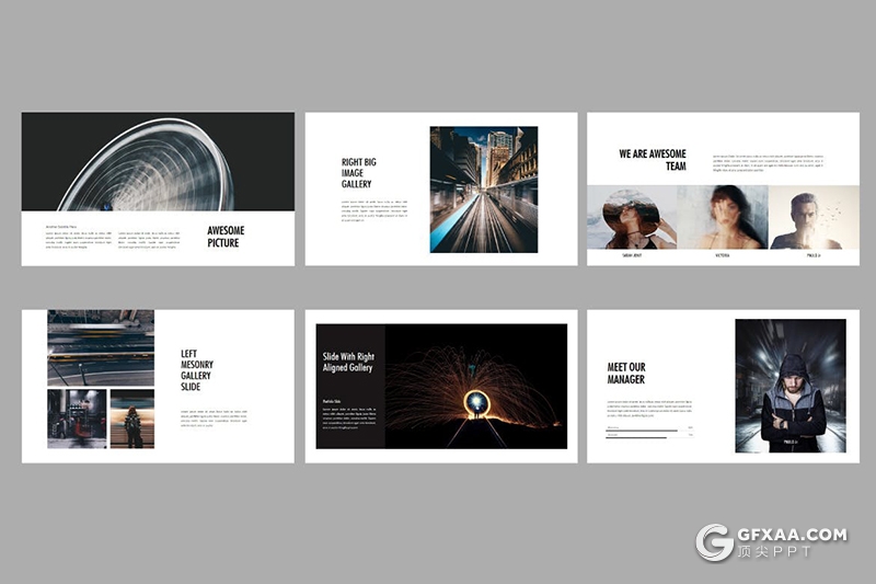 30页国外时尚简约风格PPT模板 - 顶尖PPT