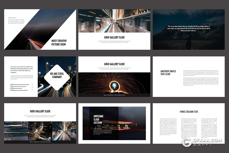 30页国外时尚简约风格PPT模板 - 顶尖PPT