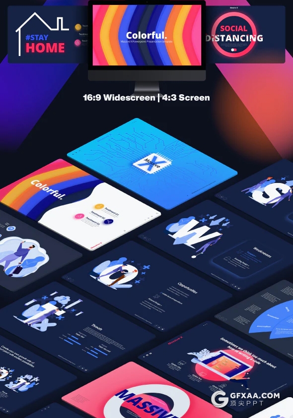 840页国外大型PPT模插画3D数据信息图形PPT动画模板 - 顶尖PPT