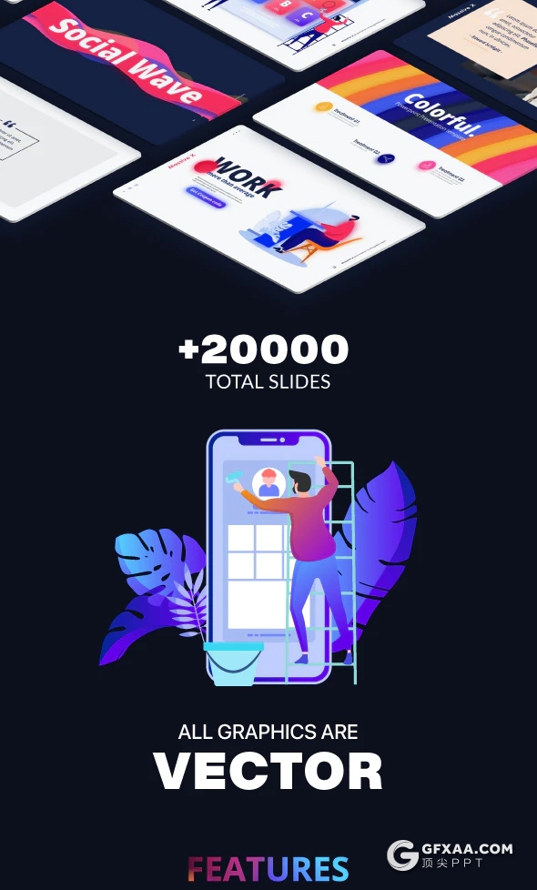 840页国外大型PPT模插画3D数据信息图形PPT动画模板 - 顶尖PPT