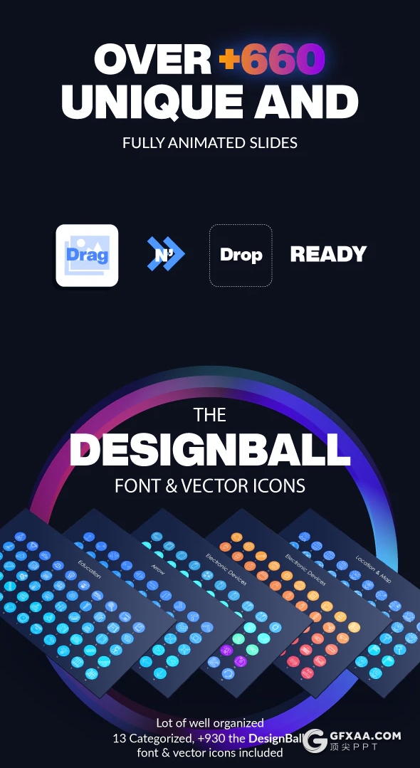 840页国外大型PPT模插画3D数据信息图形PPT动画模板 - 顶尖PPT