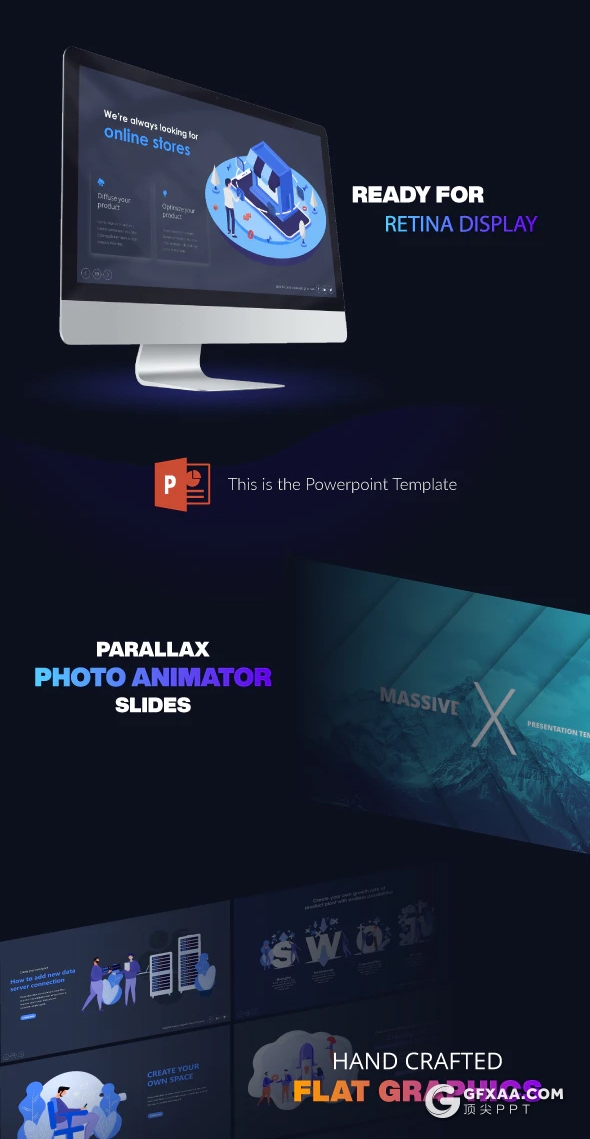 840页国外大型PPT模插画3D数据信息图形PPT动画模板 - 顶尖PPT