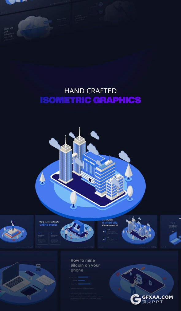 840页国外大型PPT模插画3D数据信息图形PPT动画模板 - 顶尖PPT