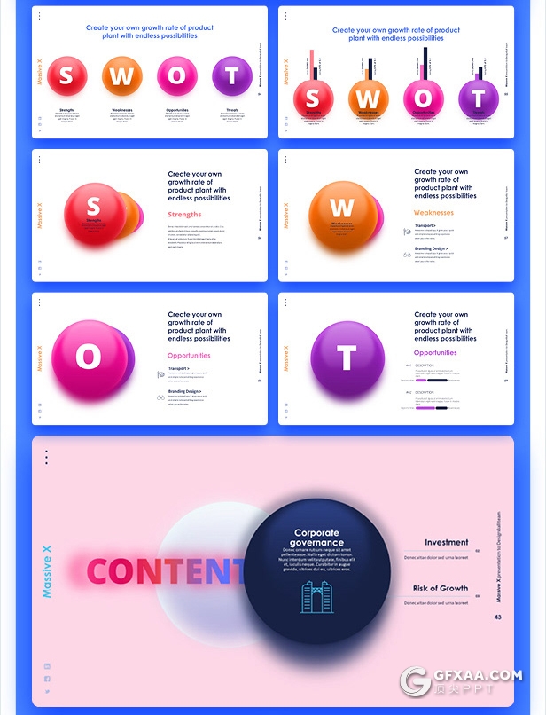840页国外大型PPT模插画3D数据信息图形PPT动画模板 - 顶尖PPT