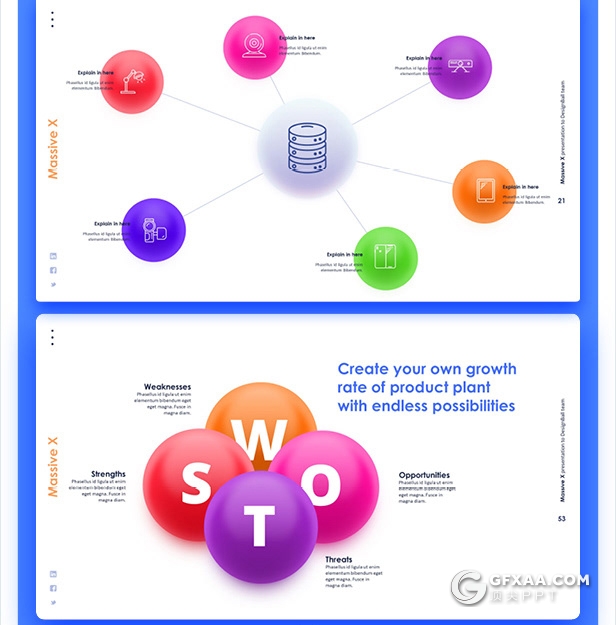840页国外大型PPT模插画3D数据信息图形PPT动画模板 - 顶尖PPT