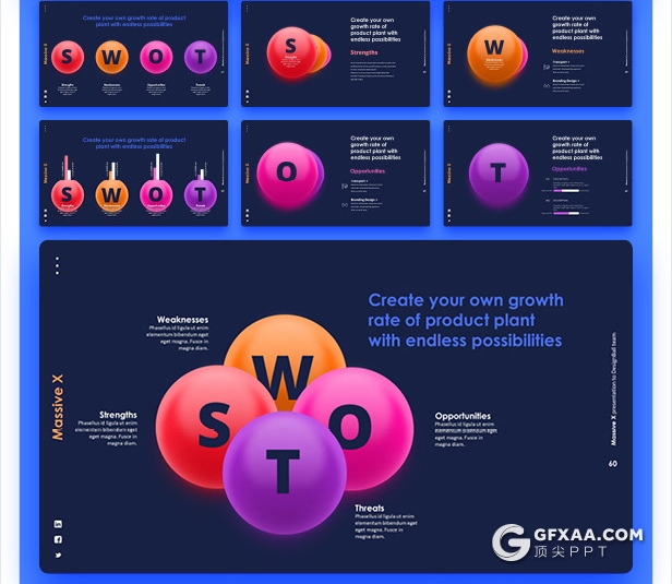 840页国外大型PPT模插画3D数据信息图形PPT动画模板 - 顶尖PPT