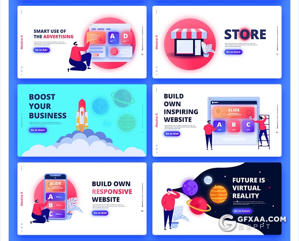 840页国外大型PPT模插画3D数据信息图形PPT动画模板 - 顶尖PPT