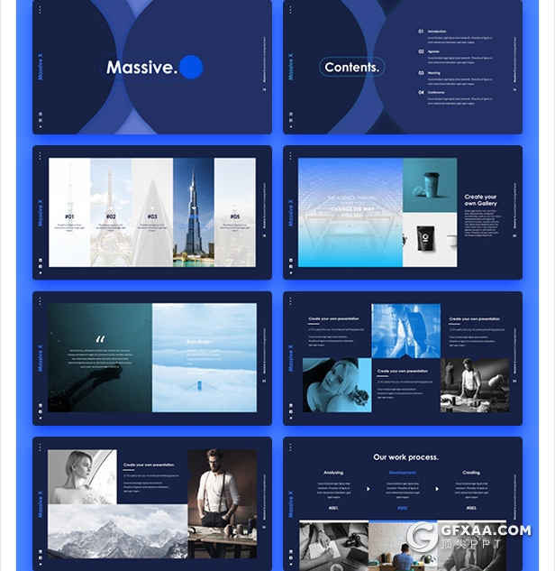 840页国外大型PPT模插画3D数据信息图形PPT动画模板 - 顶尖PPT