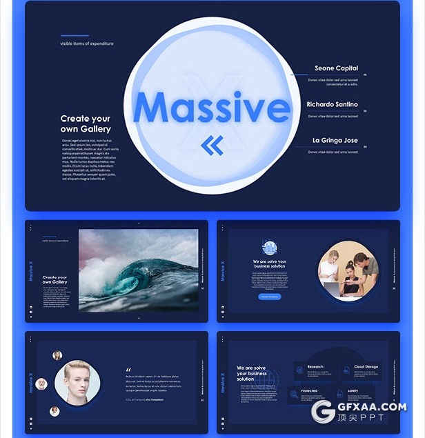 840页国外大型PPT模插画3D数据信息图形PPT动画模板 - 顶尖PPT