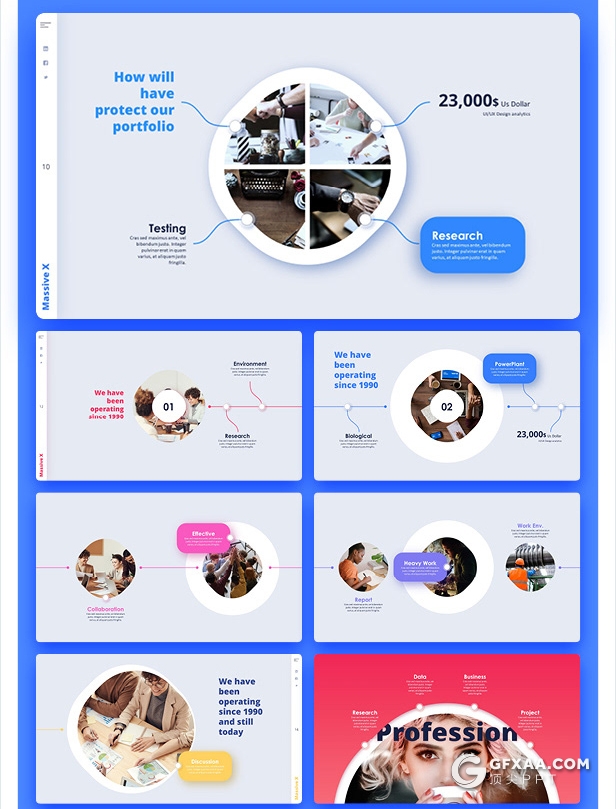 840页国外大型PPT模插画3D数据信息图形PPT动画模板 - 顶尖PPT