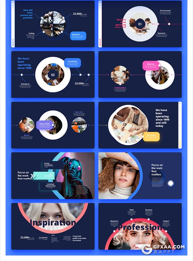 840页国外大型PPT模插画3D数据信息图形PPT动画模板 - 顶尖PPT