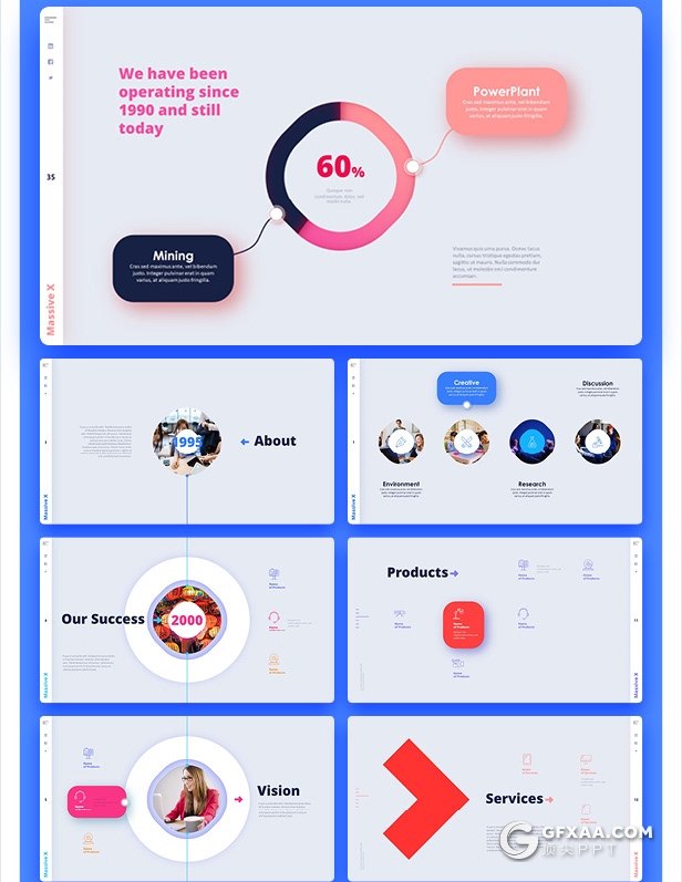 840页国外大型PPT模插画3D数据信息图形PPT动画模板 - 顶尖PPT