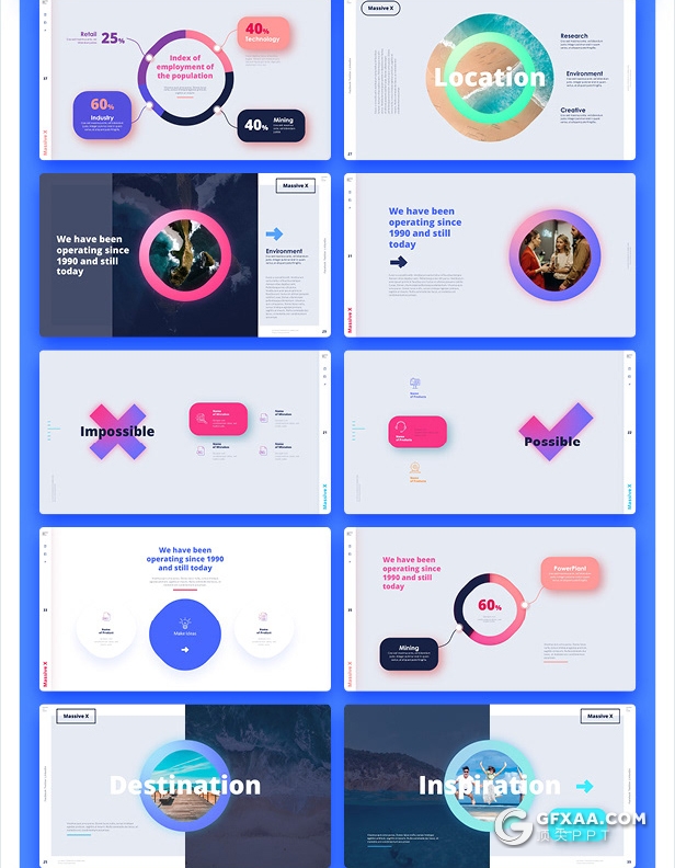840页国外大型PPT模插画3D数据信息图形PPT动画模板 - 顶尖PPT
